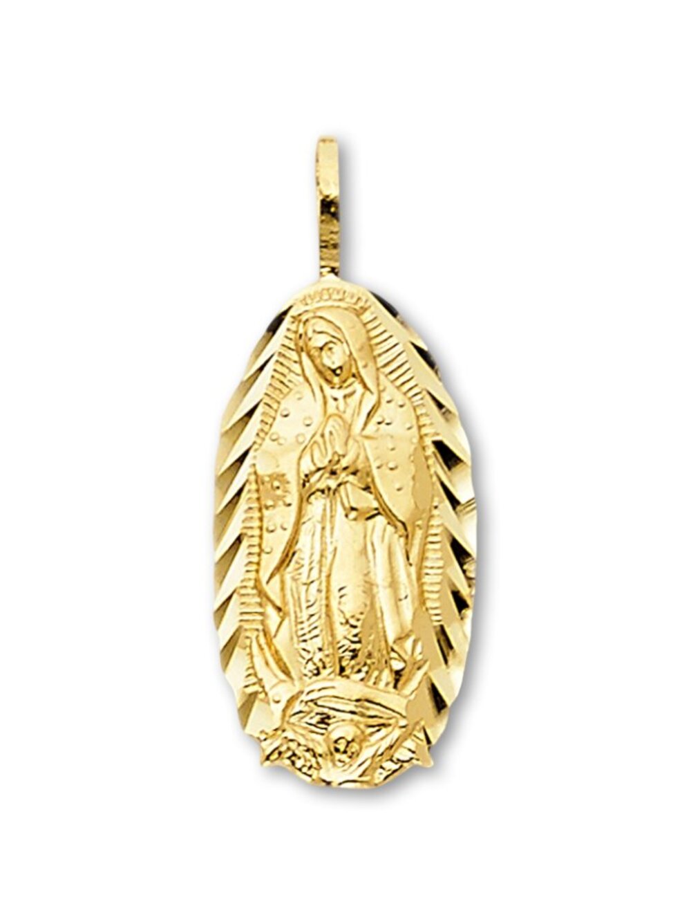14K Gold Guadalupe Pendant | Dainty Virgin Mary Charm By Tehrani Jewelry